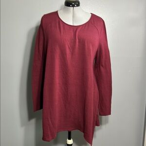 Liz Lange Red Relaxed maternity Asymmetrical Tunic